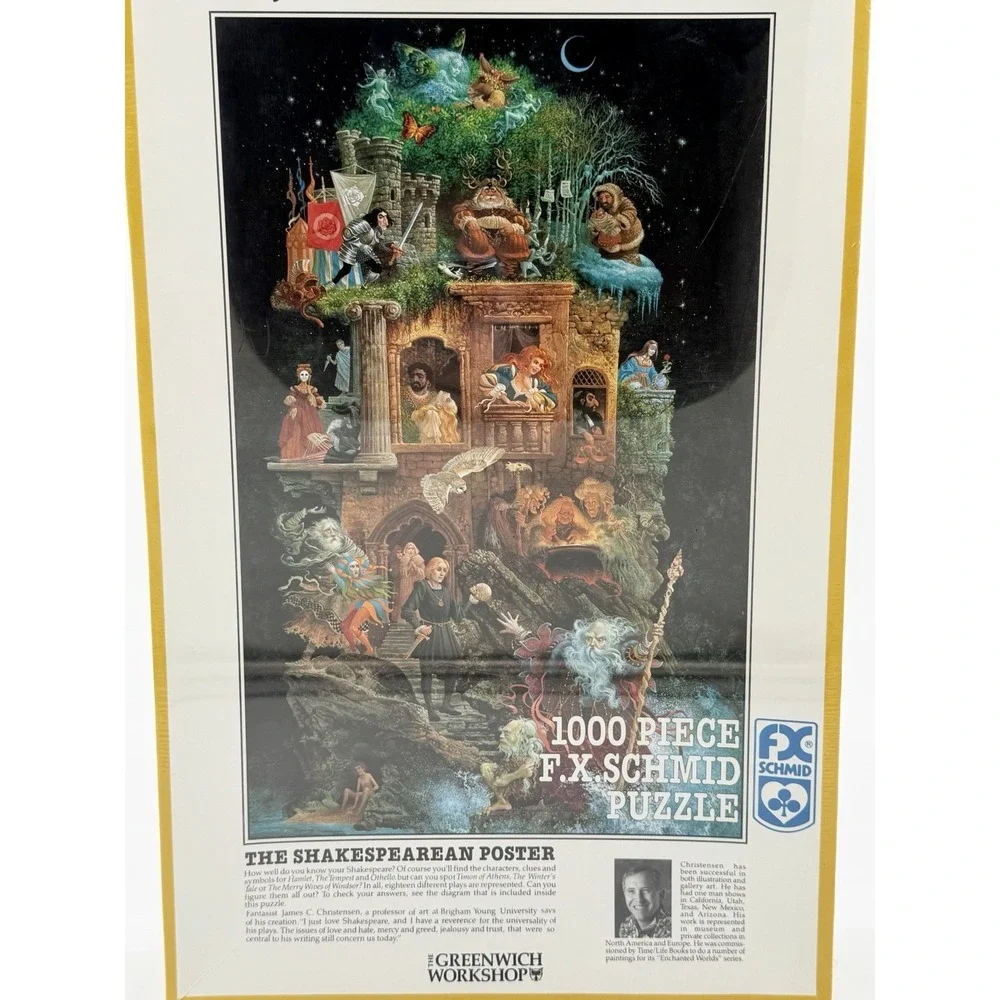 FX Schmid 1000 Piece Puzzle The Shakespearean Poster James C. Christensen Sealed